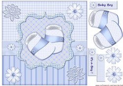 New baby Boy Card Topper