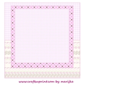 New baby Girl card Topper INSERT