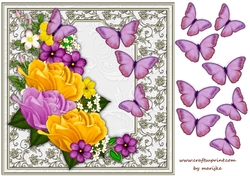Gorgeous Flowers & Butterflies Quick card