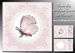 Butterfly In Lace Frame lavender Mini Kit