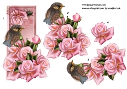 Precious Bird & Roses Step By Step