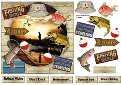 Male card Gone Fishing
