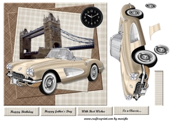 Male card  1950s  Car