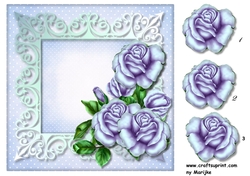 Vintage Roses In Blue 2