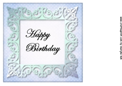 Vintage Roses In Blue Insert