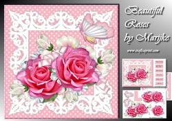 Beautiful Roses In Lace Frame Mini Kit