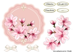 Round Topper Beautiful Magnolias