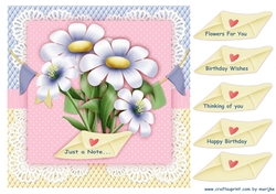 Just A Note Bouquet Card Topper