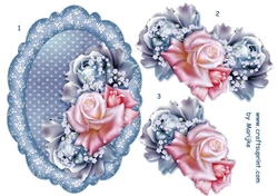 Gorgeous Roses In Vintage Frame