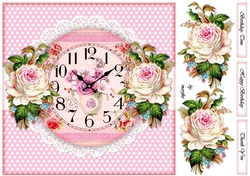 Vintage Clock & Roses