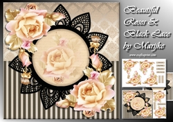 Beautiful Roses & Black Lace Mini Kit