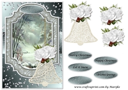 Classic Christmas Lace  bells & Roses