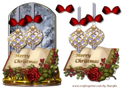 Christmas Globe, Baubles & Book