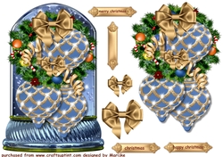 Christmas Globe Sparkling Blue Baubles