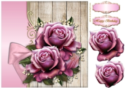 Pink Roses Topper