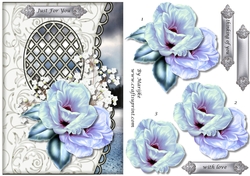 Lattice card Winter Flowers