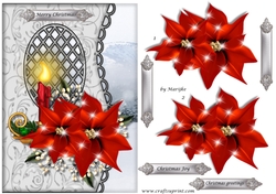 Image of cup800376_936 - Lattice card Christmas Poinsettias