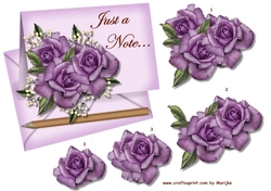 Just a Note... Purple Roses