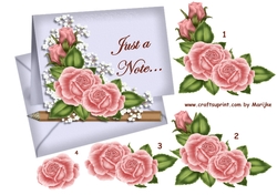 Just a Note... Pink Roses