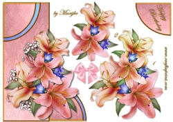 Shaped card Over The Edge Lilies