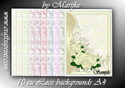 10 CU Lace Background Pastel Colors