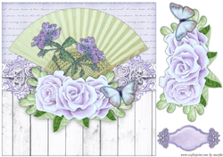 Vintage fan & Roses