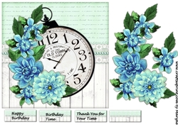 Vintage Clock & Flowers