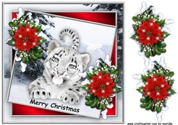 Christmas Cub In The Snow Topper