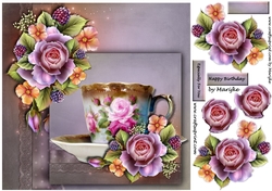 Teacup & English Roses Quick Card