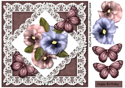 Violets & Butterflies