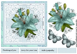 Lovely Lilies In lace Frame Sympathy