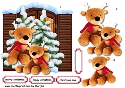 Cute Christmas Teddies 3