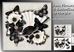 Fan, Flowers & Butterflies Mini Kit