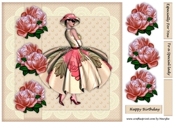 Elegant Lady & Roses