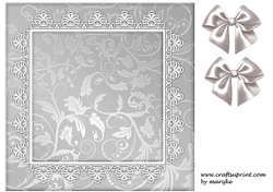 Card Topper Lace  Grey