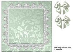 Card Topper Lace Vintage Green