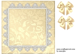 Card Topper Lace Vintage Cream