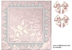 Card Topper Lace  Vintage Purple