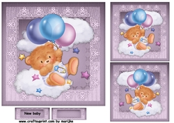 Cute baby card Toppers