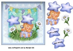 Cute baby card Toppers