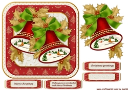 Christmas Bells Round Topper