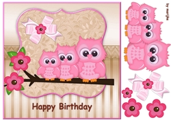 Birthday Owls Girl