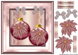 Christmas Bauble 2 & poinsettias 