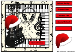 Christmas Music male card
