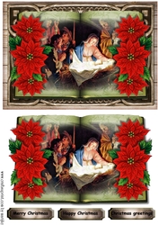 Christmas Book & Poinsettias 3