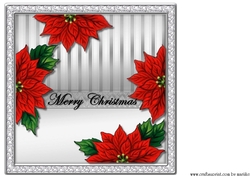 Insert Christmas Poinsettias 1