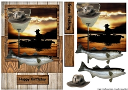 Male Card Gone Fishing 2