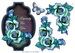 Blue Roses topper