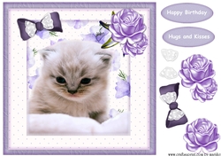 Cute Kitten card Topper