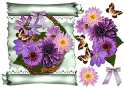 Scroll Basket & Flowers